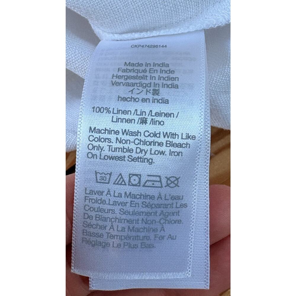 Madewell NWT Women’s Spaghetti strap linen Goldie A-Line Midi dress 2 White P9 - Picture 5 of 8